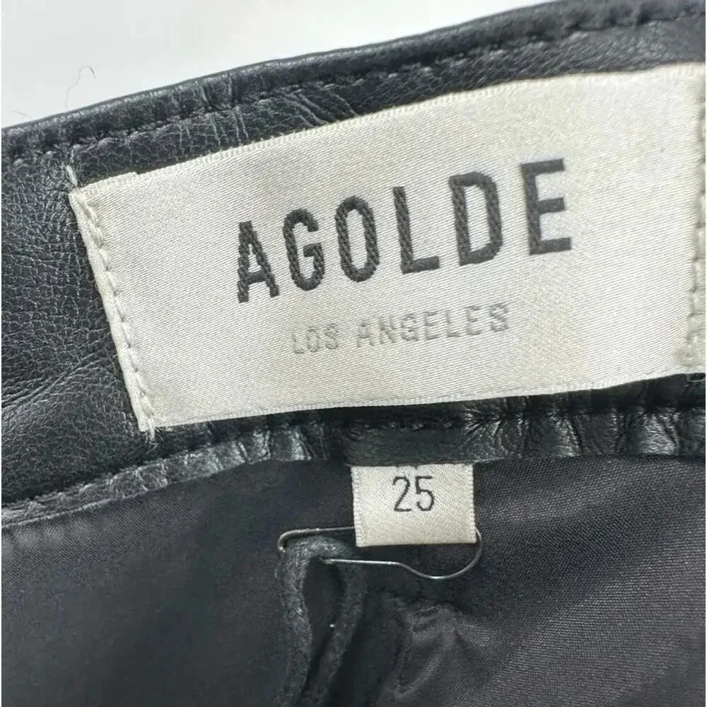 AGOLDE RECYCLED LEATHER PANTS SIZE 25 B1141